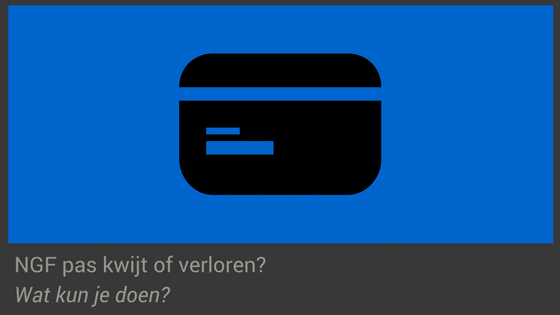 NGF pas verloren of kwijt